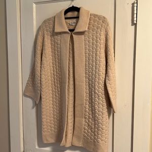 Vintage Cream 60s Knit Cardigan Sweater Bee by Banff Large